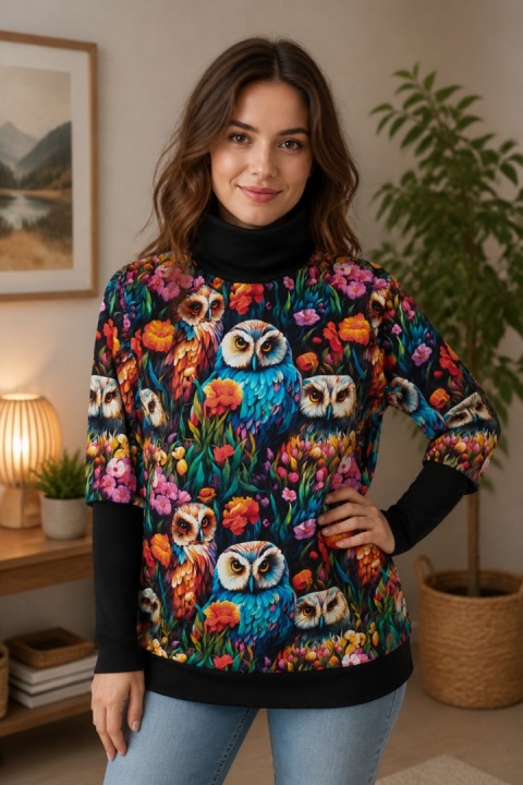 Bluza z kapturem wilki