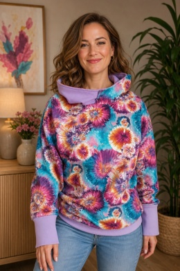 Bluza fioletowa dmuchawce