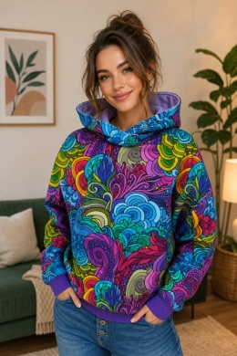 Bluza z kapturem Rafa Koralowa