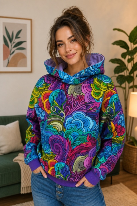 Bluza z kapturem Rafa Koralowa