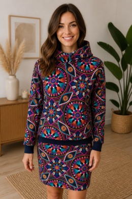 Bluza z kapturem etno