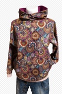 Bluza z kapturem fioletowe mandale