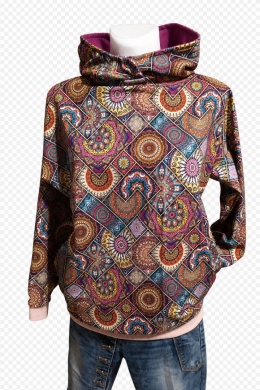Bluza z kapturem fioletowe mandale