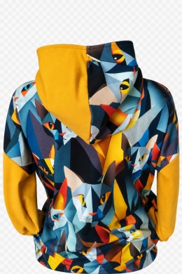 Bluza z kapturem geometryczne koty