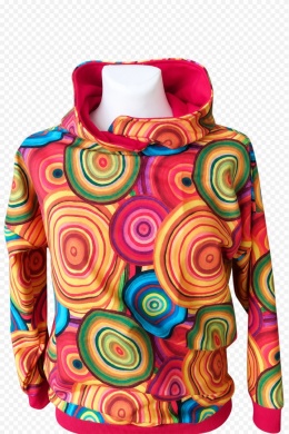 Bluza z kapturem kolorowe okręgi