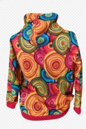 Bluza z kapturem kolorowe okręgi