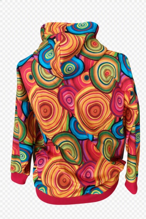 Bluza z kapturem kolorowe okręgi