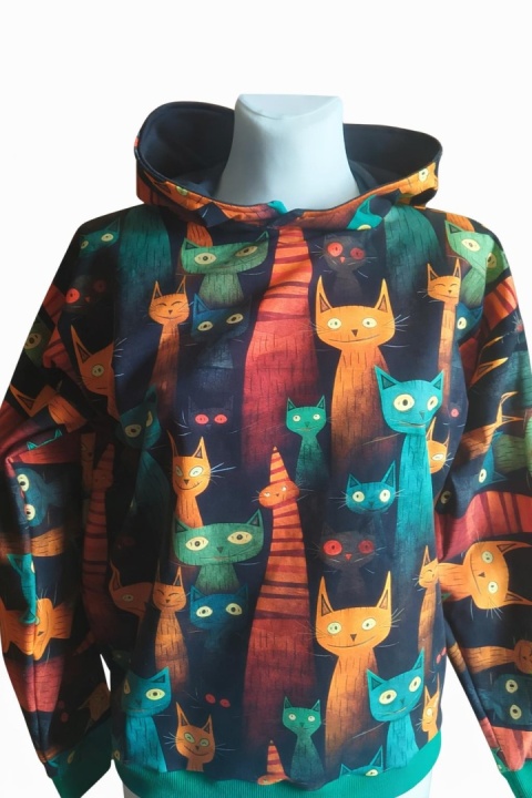 Bluza z kapturem koty