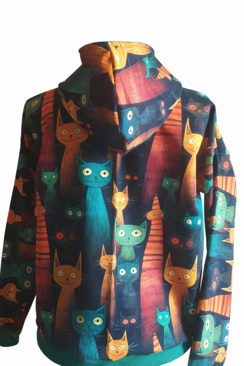 Bluza z kapturem koty
