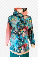 Bluza z kapturem kwadraty