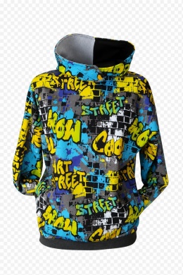 Bluza z kapturem grafitti