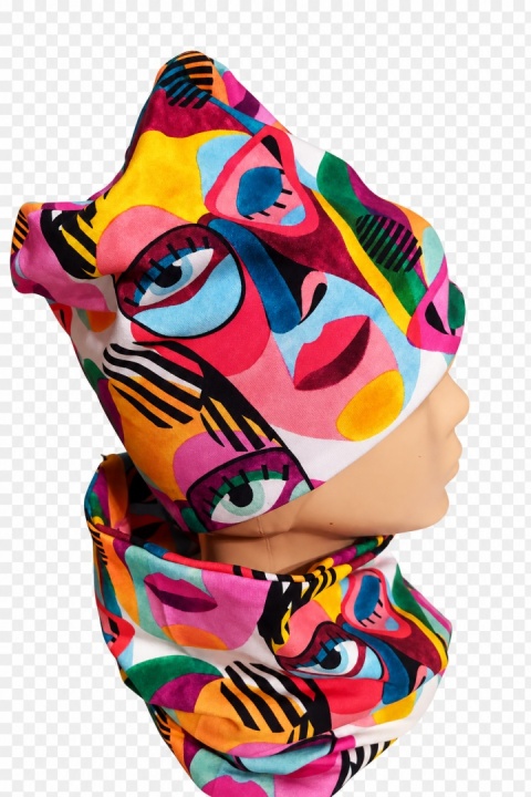 Czapka i komin kubizm twarze
