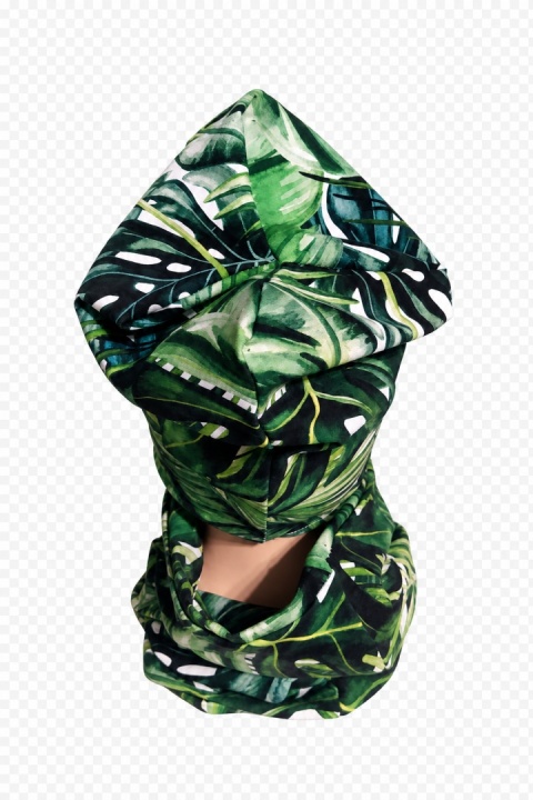 Czapka i komin zielone monstery