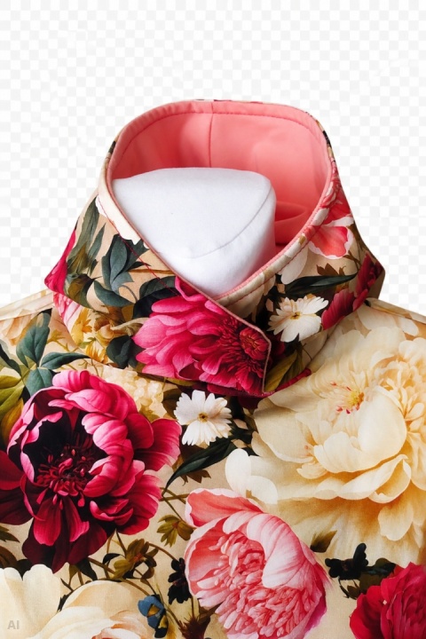 Bluza z kapturem kwiaty beżowe