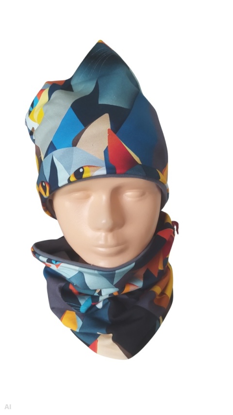 Czapka i komin koty1